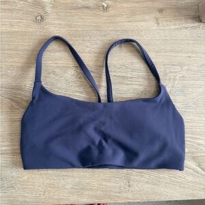 purple lululemon wunder train strappy sports bra light support